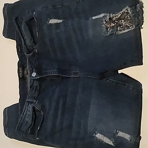 Womens Judy Blue Snake Python Patch Skinny Jeans 20W - Picture 3 of 7